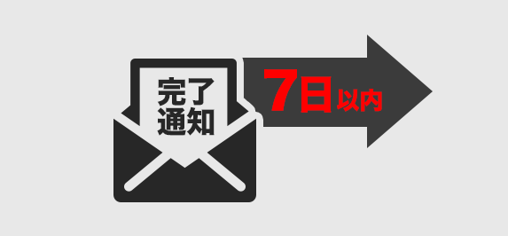 完了通知7日以内
